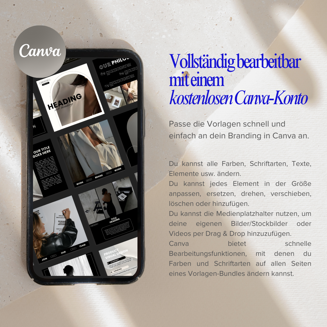 100 ästhetische Instagram Templates (PLR)